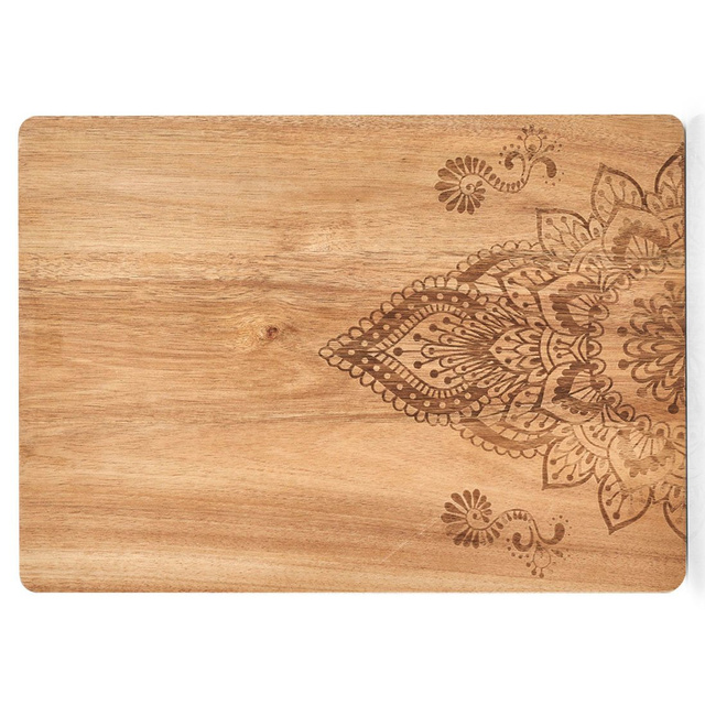 Tocator cu imprimeu 40 x 29 cm, lemn de salcam, ZELLER