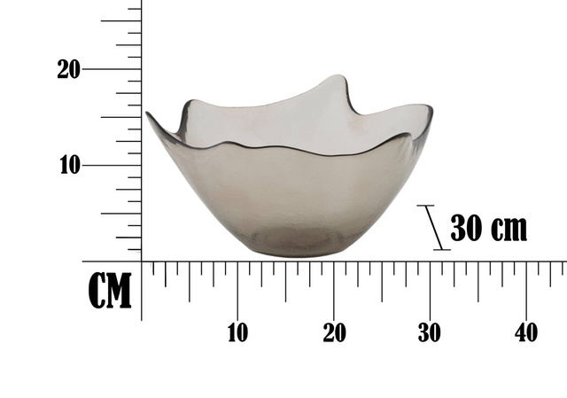 Bol decorativ din sticla reciclata, Ø 30 cm