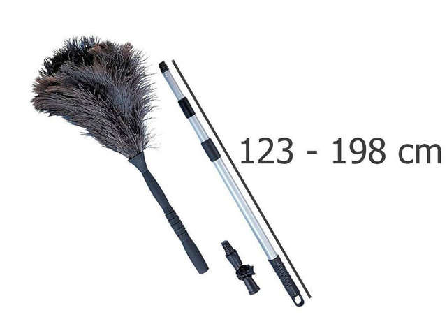 Perie de praf cu mâner telescopic, 129-189 cm