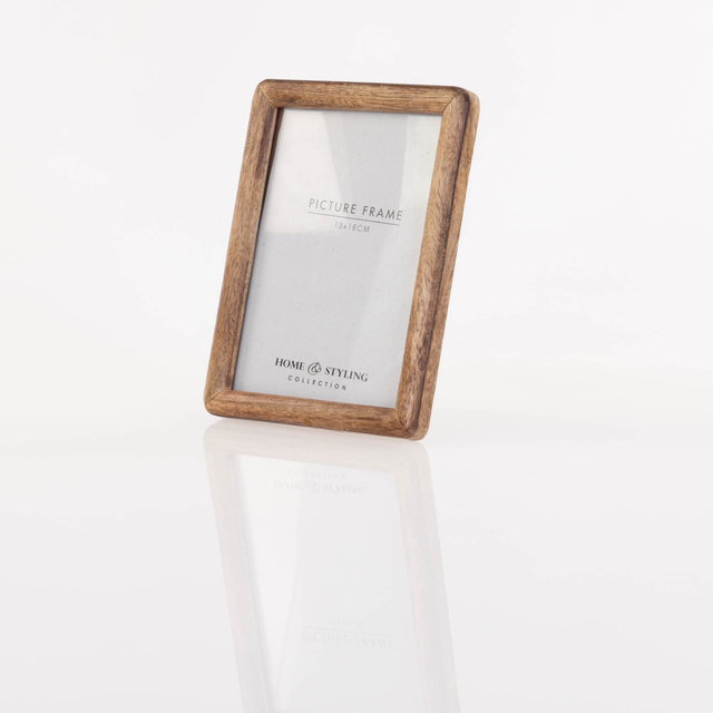 Ramă foto din lemn, verticală, din lemn de mango, 23 x 2 x 28 cm