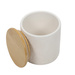 Borcan ceramic cu capac din bambus, Ø 10 x 10,5 cm