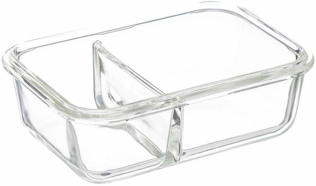 Recipient de prânz din sticlă, 2 camere, 700 ml