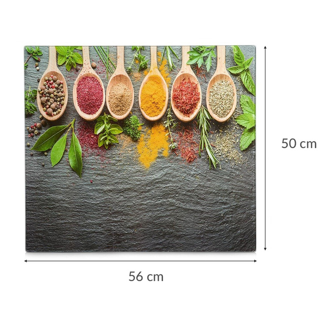 Placă de protecție din sticlă pentru aragaz – mare, ZELLER, model 2