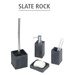 Recipient pentru perie SLATE ROCK + perie WC, WENKO