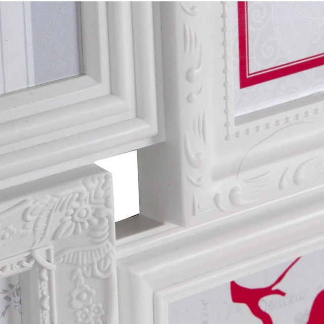 Rama foto colaj 18 fotografii, Alb, 103x53x2 cm, Atmosphera Créateur d'intérieur