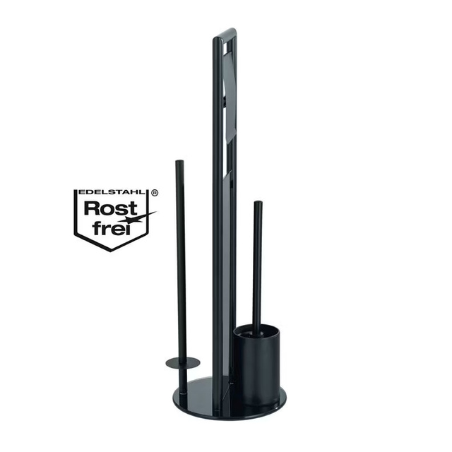 Suport hârtie igienică și perie WC RAVINA, 3în1