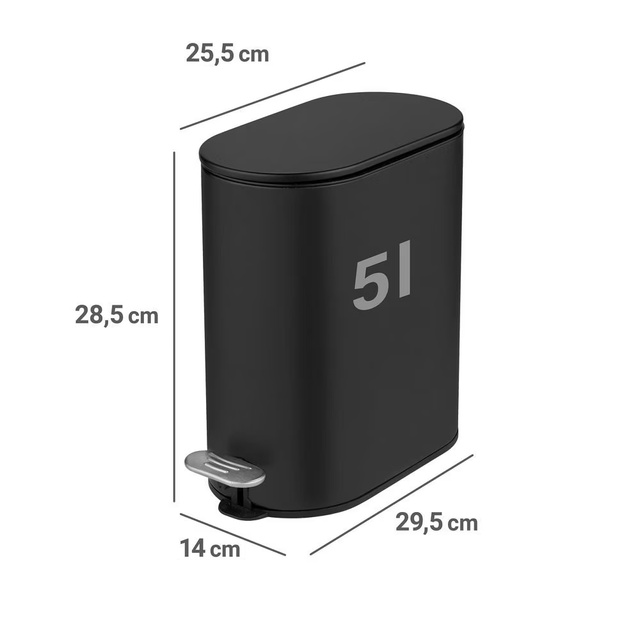 Coș de baie îngust COLLUNGO, 5 litri