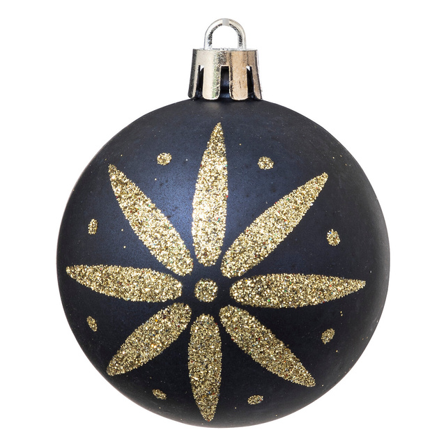 Set globuri cu modele cu sclipici, Ø 6 cm