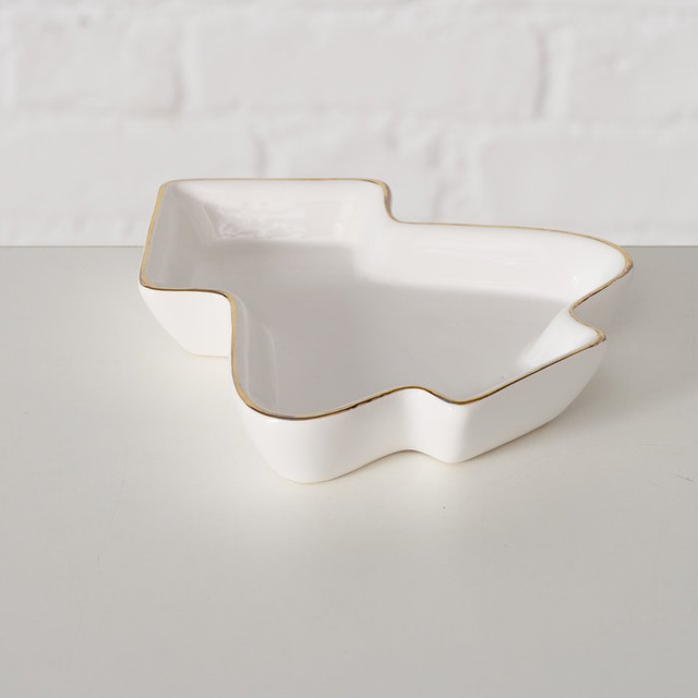 Bol ceramic în formă de brad NIVA, 11 x 12 cm