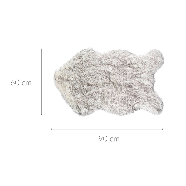 Covor din lana, gri și alb, 60 x 90 cm