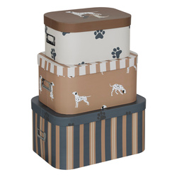 Cutii de carton decorative DOG, 3 cutii mici