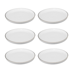 Farfurii desert SUBLIMA, margine aurie, 6 buc. × Ø 20 cm