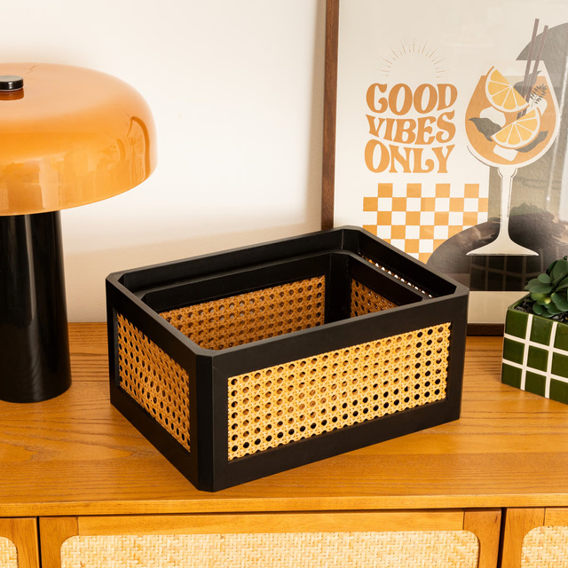 Set de lăzi din lemn negru COR x2