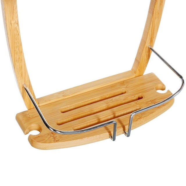 Raft baie, Lemn/Metal, 2 nivele, 61x27cm, Maro