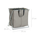 Recipient pentru rufe, 2 compartimente - 128 litri, ZELLER, gri