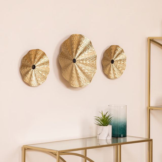 Decorațiune de perete MET Leslie aurie x3