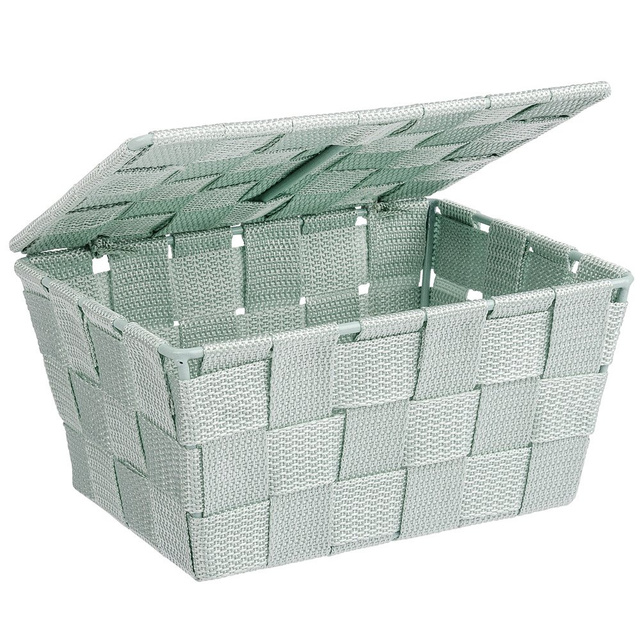 Organizer cu capac ADRIA, recipient pentru baie, WENKO, mentă