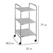Raft pentru baie pe roti cu trei rafturi, din otel, 32 x 71 x 36,5 cm, Wenko