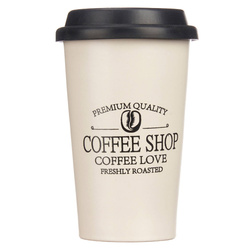 Cana de cafea pentru masina COFFEE SHOP, capac din silicon, 440 ml