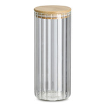Borcan cu capac din bambus GROOVES, 1100 ml