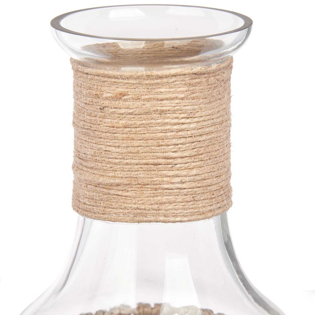 Sticlă decorativă cu șnur împletit