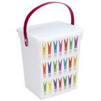 Recipient pentru detergentul de rufe, cleme, verde