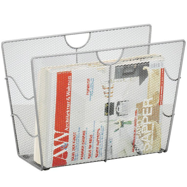 Suport metalic pentru ziare, coș pentru ziare, ZELLER, gri