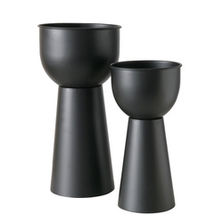 Set 2 suporturi  pentru flori,  metal Rex, negru