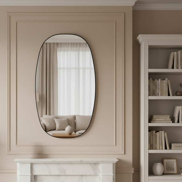 Oglindă ovală suspendată OVYN, 60 x 32 cm