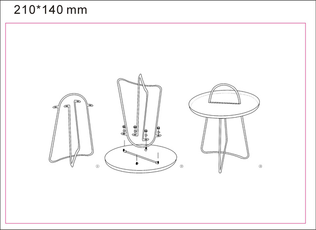 Măsuță rotundă GRENT din metal vopsit electrostatic, Ø 45 cm