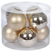 Set 8 globuri de culoare șampanie, 8 cm