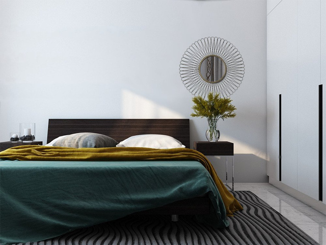 Oglinda de perete in cadru metalic