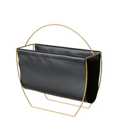 Revista de hartie RULANA din piele artificiala si metal, inaltime 40,5 cm