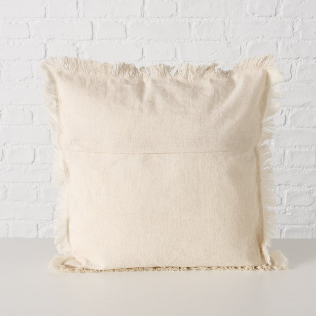 Pernă din bumbac cu brad și ciucuri SOFTLY, 50 x 50 cm