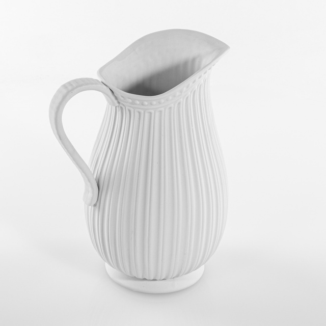 Vaza decorativa din portelan cu maner, inaltime 24,3 cm