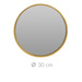 Oglinda rotunda in rama din lemn, Ø 30 cm
