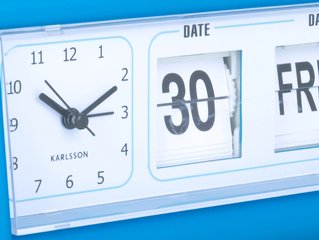 Ceas deșteptător retro FLIP cu dată