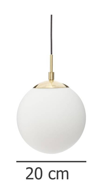 Lampă rotundă DRIS, bilă albă, Ø 20 cm