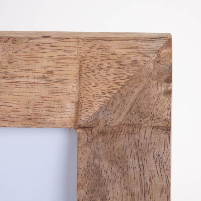 Rama foto verticală cu cadru decorativ din lemn de mango, 18 x 23 x 2,5 cm