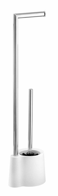 Set toaleta suport hartie igienica si perie cu suport WENKO