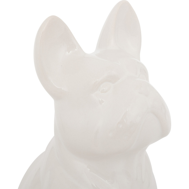 Figurină ceramică câine alb Eden înălțime 22 cm