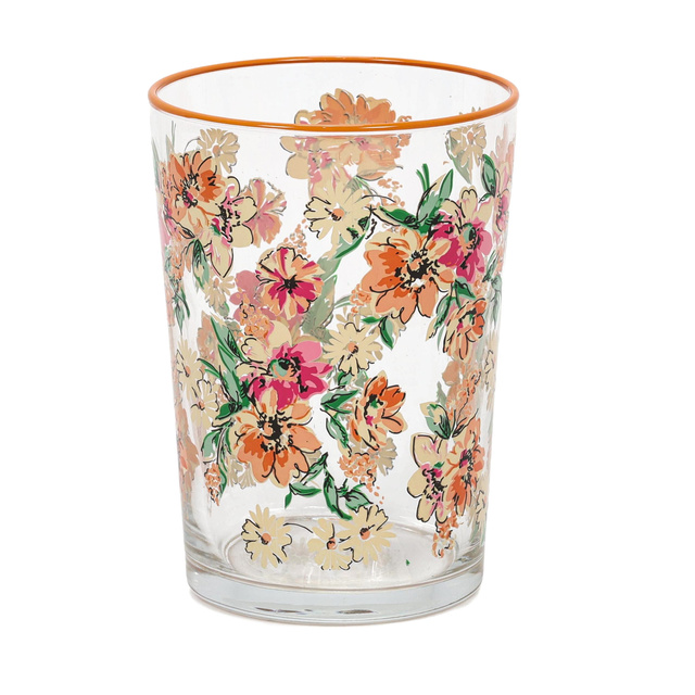 Pahar mare cu model floral, 510 ml