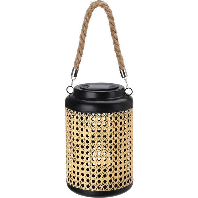 Lampa solara de gradina, metalica, impletitura vieneza.