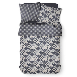 Lenjerie de pat din bumbac Winter, reversibila, 220 x 240 cm