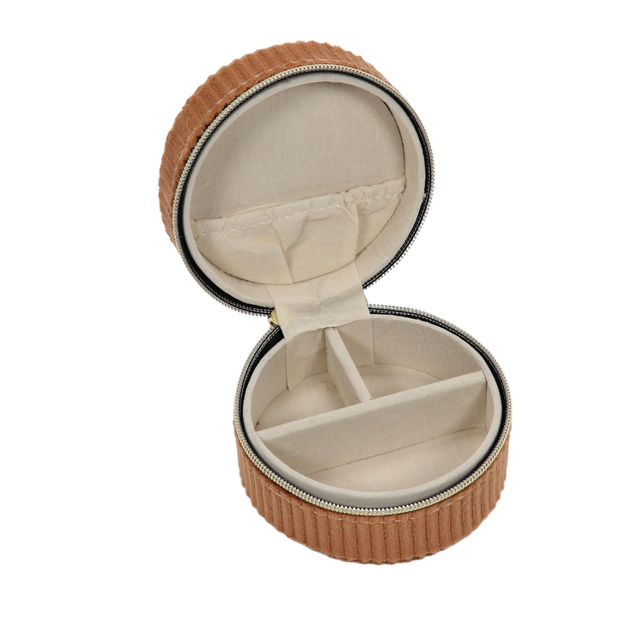 Cutie mică pentru bijuterii, catifea, Ø 8 cm