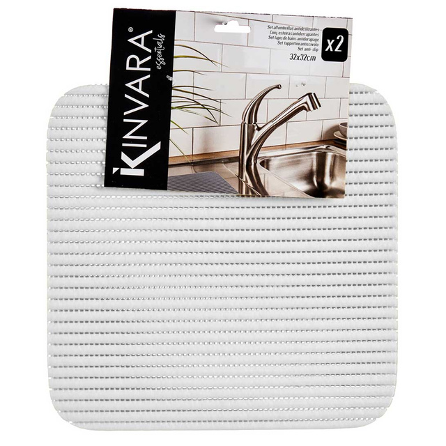 Set de 2 covorașe din plastic EVIA, 32 x 32 cm