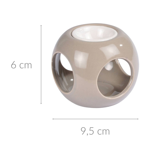 Semineu ceramic sub forma de cub, inaltime 6 cm