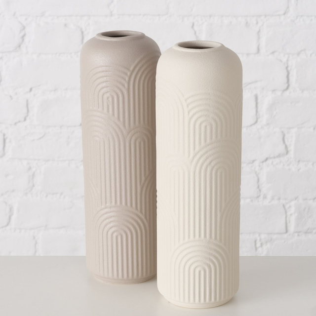 Vaza din gresie Aliette, 25 cm, bej