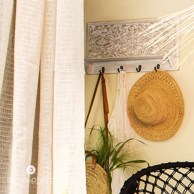 Umeraș pentru hol cu poliță, 4 cârlige, 61 x 30 cm