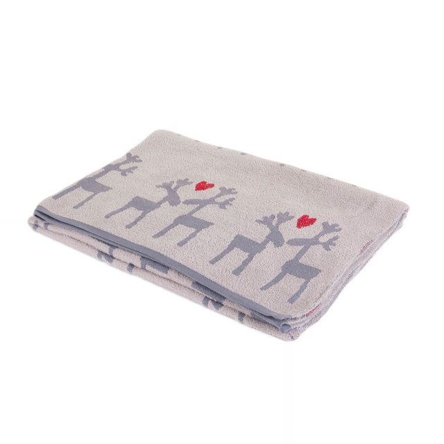 Pătură cu reni LOVELIES, 180 x 130 cm